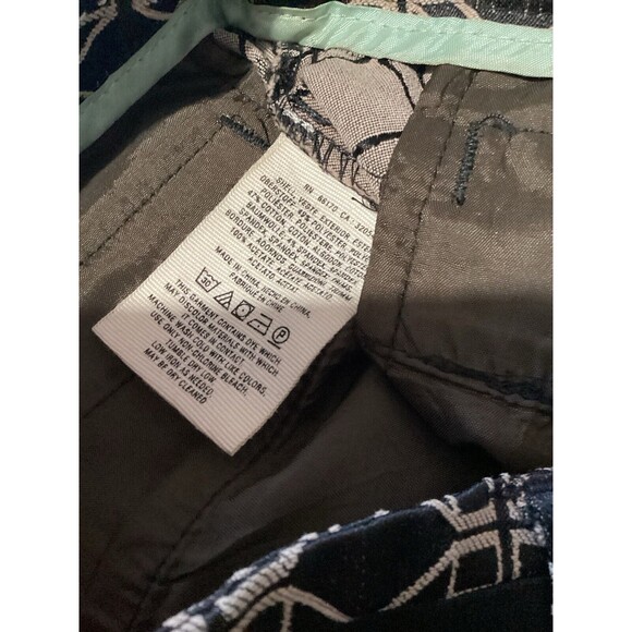 Anthropologie Cartonnier Black Geometric Print Charlie Ankle Trouser Pants 0P - Picture 7 of 7